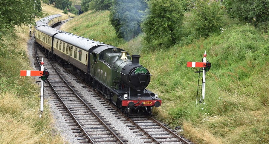 Steam train at Gloucestershire Warwickshire Steam Railway